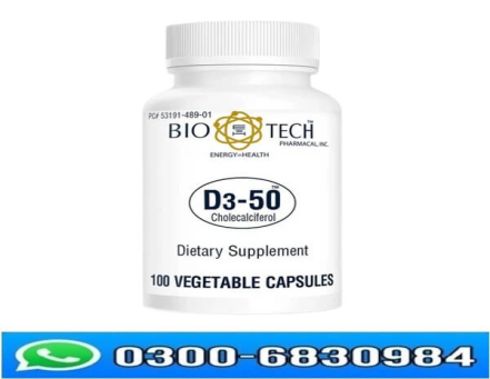 Bio Tech D3 50 Cholecalciferol 100 Caps in Pakistan